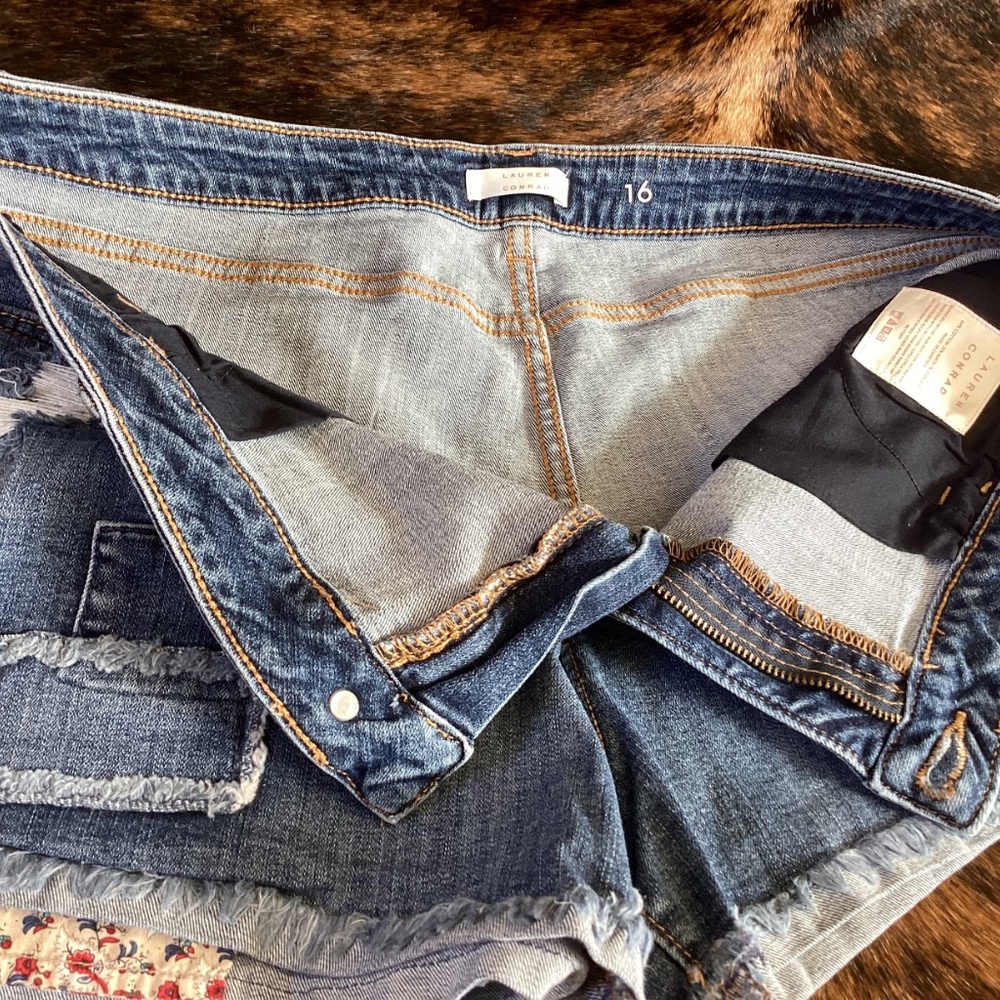 Lauren Conrad Denim Distressed Patchwork Jean Sho… - image 4
